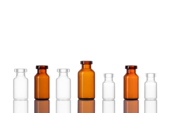 ゴム栓が付いている薬剤のガラス注入瓶1ml - 50mlのガラス瓶