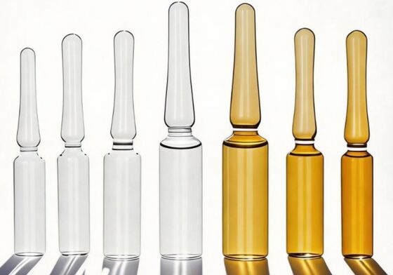 1-20ml 透明でアンバー色のISOタイプDガラスアンプル